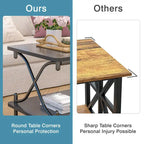 VECELO Coffee Table with Storage and Open Shelves for Living Dining Room 39-Inch, Modern Rectangle & Industrial Design