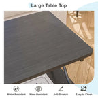 VECELO Coffee Table with Storage and Open Shelves for Living Dining Room 39-Inch, Modern Rectangle & Industrial Design