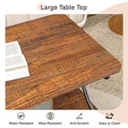 VECELO Coffee Table with Storage and Open Shelves for Living Dining Room 39-Inch, Modern Rectangle & Industrial Design