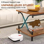 VECELO Coffee Table with Storage and Open Shelves for Living Dining Room 39-Inch, Modern Rectangle & Industrial Design