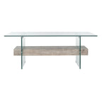 SAFAVIEH Gennie Modern Glass Coffee Table - 43.3 x 23.6 x 16.5 - 43Wx24Dx17H