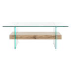 SAFAVIEH Gennie Modern Glass Coffee Table - 43.3 x 23.6 x 16.5 - 43Wx24Dx17H