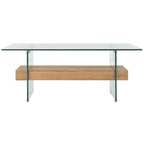 SAFAVIEH Gennie Modern Glass Coffee Table - 43.3 x 23.6 x 16.5 - 43Wx24Dx17H
