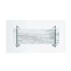 SAFAVIEH Gennie Modern Glass Coffee Table - 43.3 x 23.6 x 16.5 - 43Wx24Dx17H