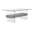 SAFAVIEH Gennie Modern Glass Coffee Table - 43.3 x 23.6 x 16.5 - 43Wx24Dx17H