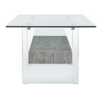 SAFAVIEH Gennie Modern Glass Coffee Table - 43.3 x 23.6 x 16.5 - 43Wx24Dx17H