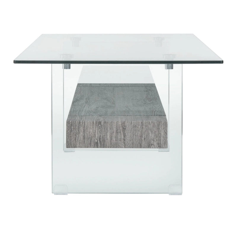 SAFAVIEH Gennie Modern Glass Coffee Table - 43.3 x 23.6 x 16.5 - 43Wx24Dx17H