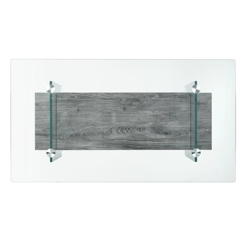SAFAVIEH Gennie Modern Glass Coffee Table - 43.3 x 23.6 x 16.5 - 43Wx24Dx17H