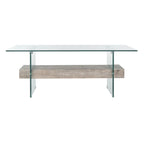 SAFAVIEH Gennie Modern Glass Coffee Table - 43.3 x 23.6 x 16.5 - 43Wx24Dx17H
