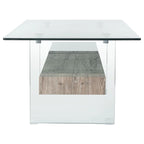 SAFAVIEH Gennie Modern Glass Coffee Table - 43.3 x 23.6 x 16.5 - 43Wx24Dx17H