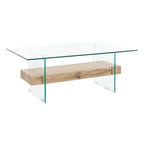 SAFAVIEH Gennie Modern Glass Coffee Table - 43.3 x 23.6 x 16.5 - 43Wx24Dx17H