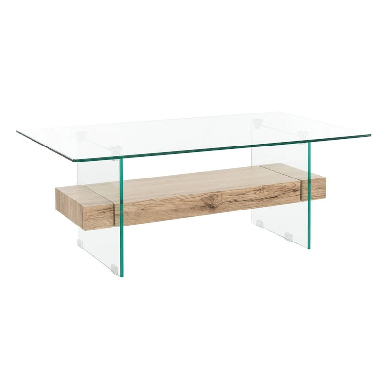 SAFAVIEH Gennie Modern Glass Coffee Table - 43.3 x 23.6 x 16.5 - 43Wx24Dx17H