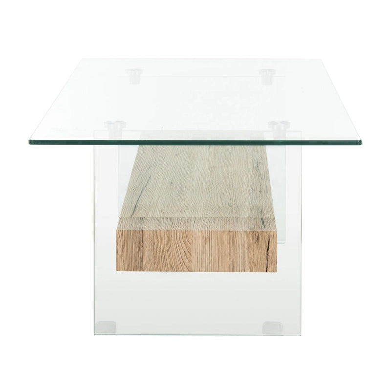 SAFAVIEH Gennie Modern Glass Coffee Table - 43.3 x 23.6 x 16.5 - 43Wx24Dx17H