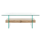 SAFAVIEH Gennie Modern Glass Coffee Table - 43.3 x 23.6 x 16.5 - 43Wx24Dx17H
