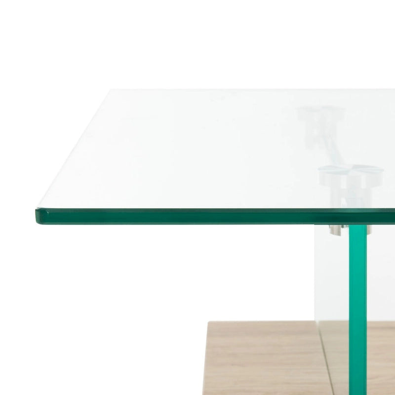 SAFAVIEH Gennie Modern Glass Coffee Table - 43.3 x 23.6 x 16.5 - 43Wx24Dx17H