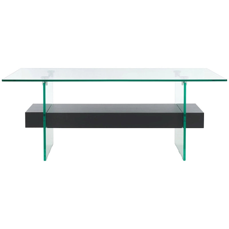 SAFAVIEH Gennie Modern Glass Coffee Table - 43.3 x 23.6 x 16.5 - 43Wx24Dx17H