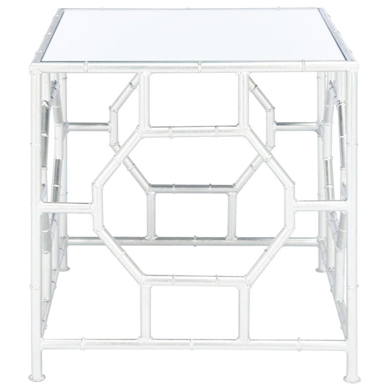 SAFAVIEH Treasures Jeljazka Silver/ Mirror Top Accent Table - 19 x 19 x 19 - 19Wx19Dx19H