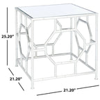 SAFAVIEH Treasures Jeljazka Silver/ Mirror Top Accent Table - 19 x 19 x 19 - 19Wx19Dx19H