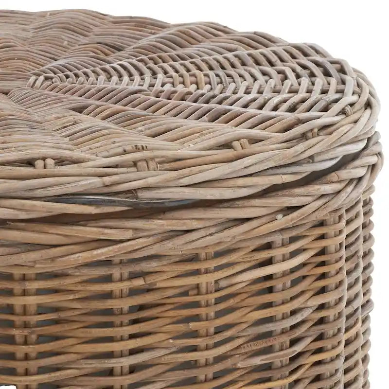 SAFAVIEH Shafika Wicker Storage Coffee Table - 28.5 x 28.5 x 17 - 29Wx29Dx17H