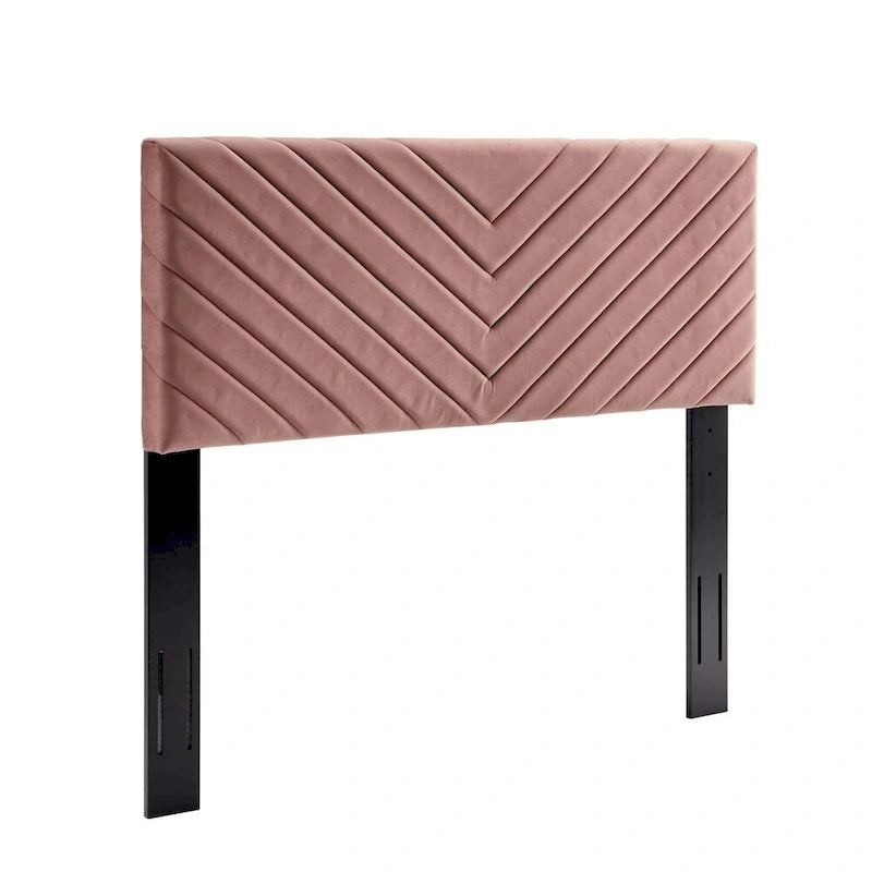 Silver Orchid Blane Tufted Velvet Full/Queen Headboard