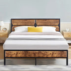 Javlergo Twin/Full/Queen Platform Bed Frame with Wooden Headboard, No Box Spring Needed, Easy Assembly