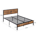 Javlergo Twin/Full/Queen Platform Bed Frame with Wooden Headboard, No Box Spring Needed, Easy Assembly