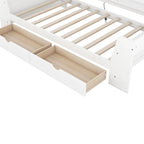 Twin Size Daybed with Shelves, Drawers and Built-In Charging Station
