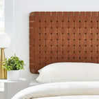 Sparta Wall-Mount Twin/Full/Queen/King Vegan Leather Weave Headboard