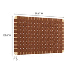 Sparta Wall-Mount Twin/Full/Queen/King Vegan Leather Weave Headboard