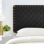 Sparta Wall-Mount Twin/Full/Queen/King Vegan Leather Weave Headboard