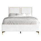 CraftPorch Minimalist Upholstered Velvet Bed