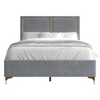 CraftPorch Minimalist Upholstered Velvet Bed