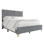 CraftPorch Minimalist Upholstered Velvet Bed