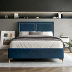 CraftPorch Minimalist Upholstered Velvet Bed