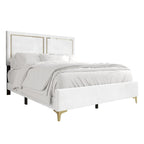 CraftPorch Minimalist Upholstered Velvet Bed