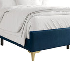 CraftPorch Minimalist Upholstered Velvet Bed