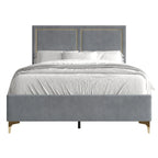 CraftPorch Minimalist Upholstered Velvet Bed