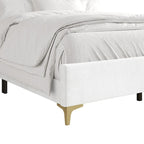 CraftPorch Minimalist Upholstered Velvet Bed