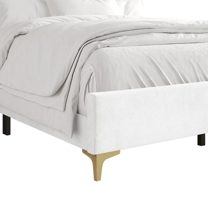CraftPorch Minimalist Upholstered Velvet Bed