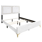 CraftPorch Minimalist Upholstered Velvet Bed