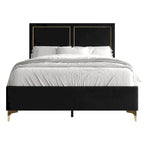 CraftPorch Minimalist Upholstered Velvet Bed