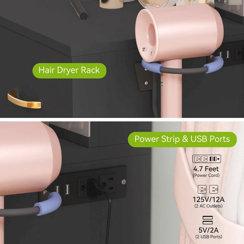 Moasis Makeup Vanity with 4 Drawers - 35.4L x 23.6W x 53.5H