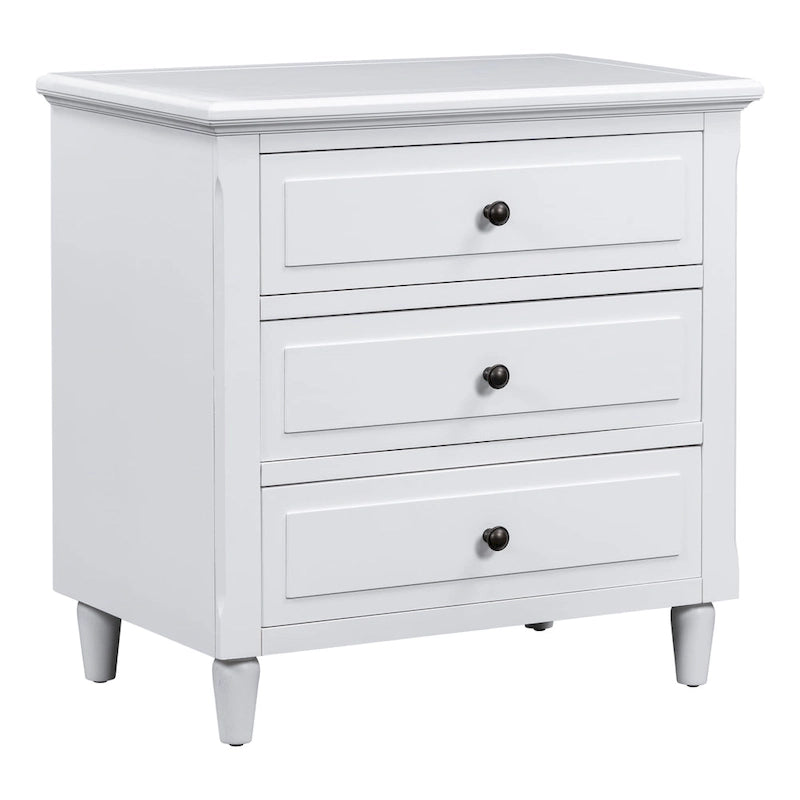 3-Drawer Wooden Nightstand