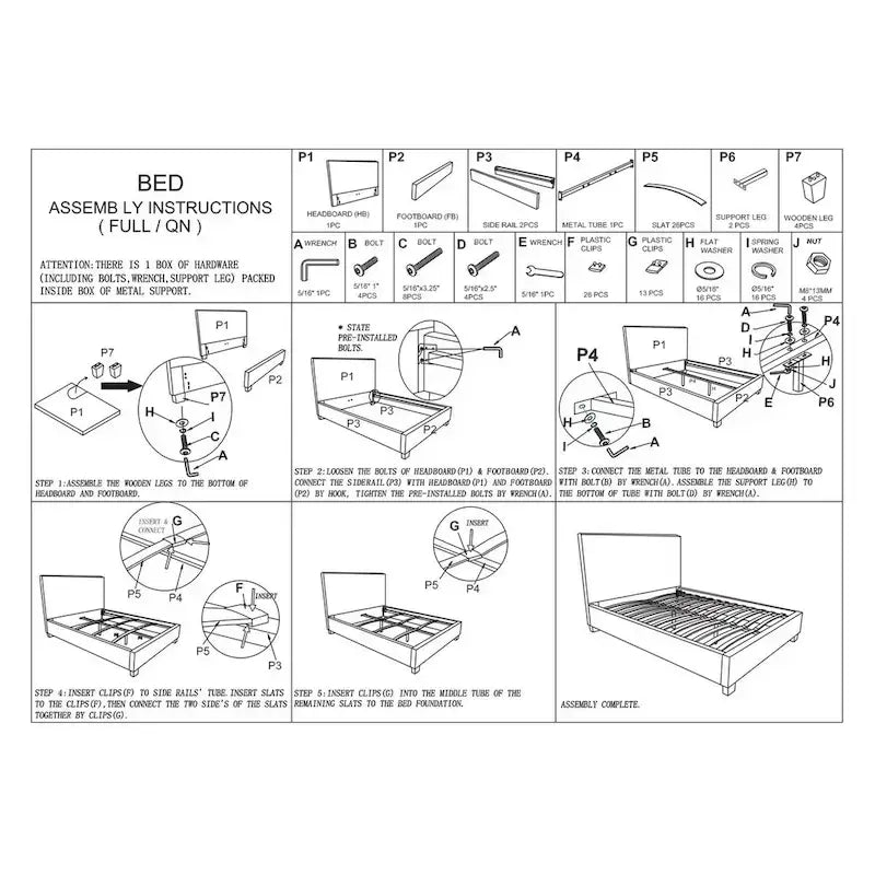Rue Low Profile Queen Bed, Button Tufted Uphosltered Rolled Back, Gray