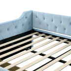 Full Size Velvet Tufted Daybed with 2 Drawers