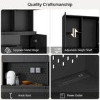 74 Freestanding Kitchen Pantry Cabinet Cupboard with 6 Doors,3 Shelves and 1 Drawer,Versatile Wardrobe & Kitchen Cabinet