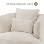 LUE BONA 2 Set Swivel Accent Armchair Fabric Blend, Modern Barrel Living Room Sofa Chair - 32.7 W x 32.7 D x 26.8 H