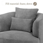 LUE BONA 2 Set Swivel Accent Armchair Fabric Blend, Modern Barrel Living Room Sofa Chair - 32.7 W x 32.7 D x 26.8 H