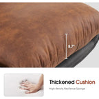 MCombo Set of 2 Accent Chair with Ottoman, Leathaire Fabric LW951