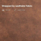 MCombo Set of 2 Accent Chair with Ottoman, Leathaire Fabric LW951